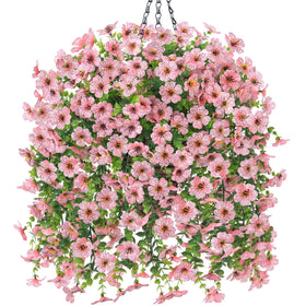 HyeFlora outdoor hanging basket with daisy assembly adds year-round charm to patios