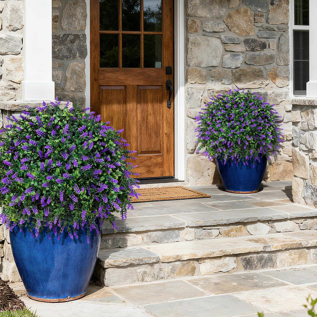 Ready-to-deploy landscape accents that enhance curb appeal with lavender touches