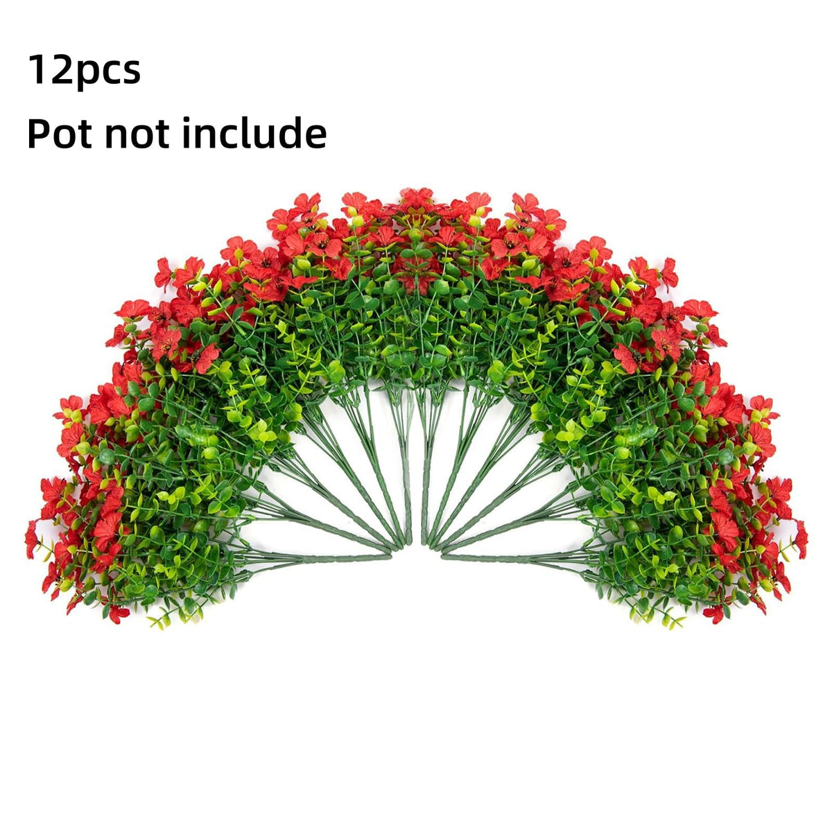 HyeFlora artificial daisies on porch with green eucalyptus leaves