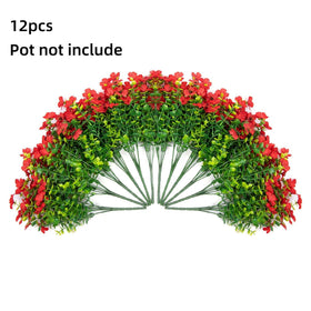 HyeFlora artificial daisies on porch with green eucalyptus leaves