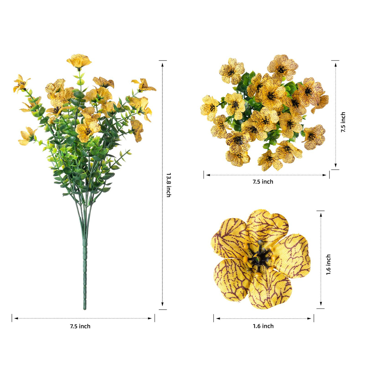HyeFlora 12-bundle daisies create lush porch and patio arrangements.