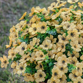 HyeFlora vibrant yellow tones elevate home décor with natural-looking faux blossoms.