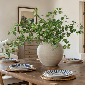 HyeFlora artificial eucalyptus centerpiece for a long-lasting, elegant table setting.