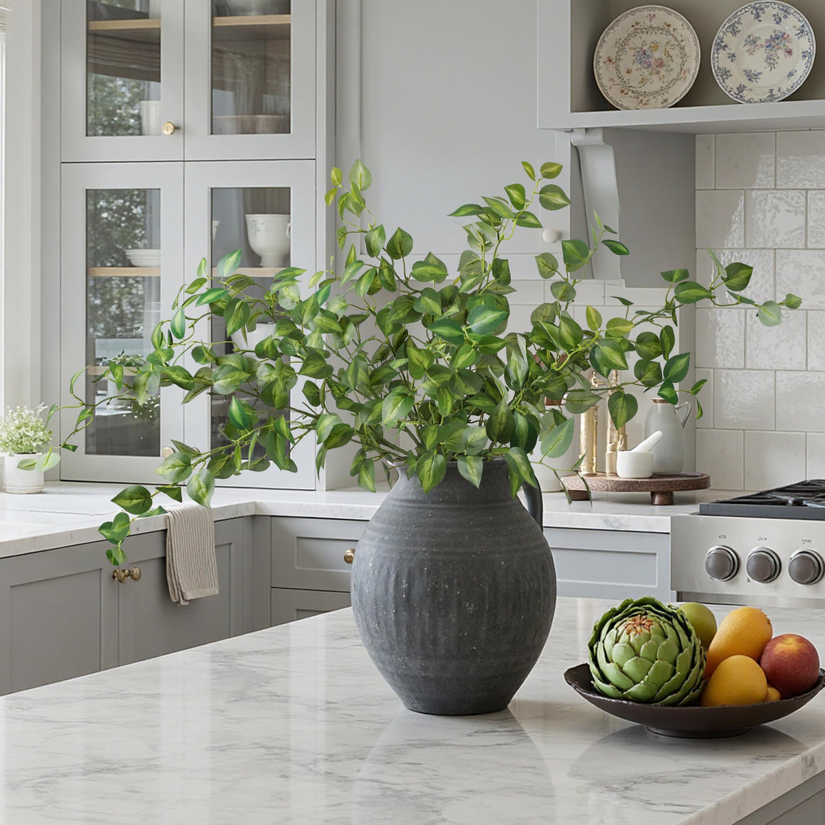 HyeFlora eucalyptus office decor brings fresh greenery without daily care.