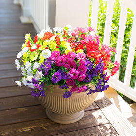 HyeFlora artificial flowers texture close-up highlighting silk realism and weather readiness