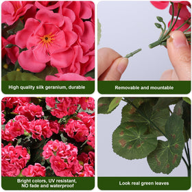 HyeFlora silk geranium arch decoration for events and aisles
