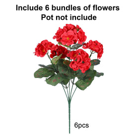 HyeFlora artificial geraniums planter display suitable for outdoor use