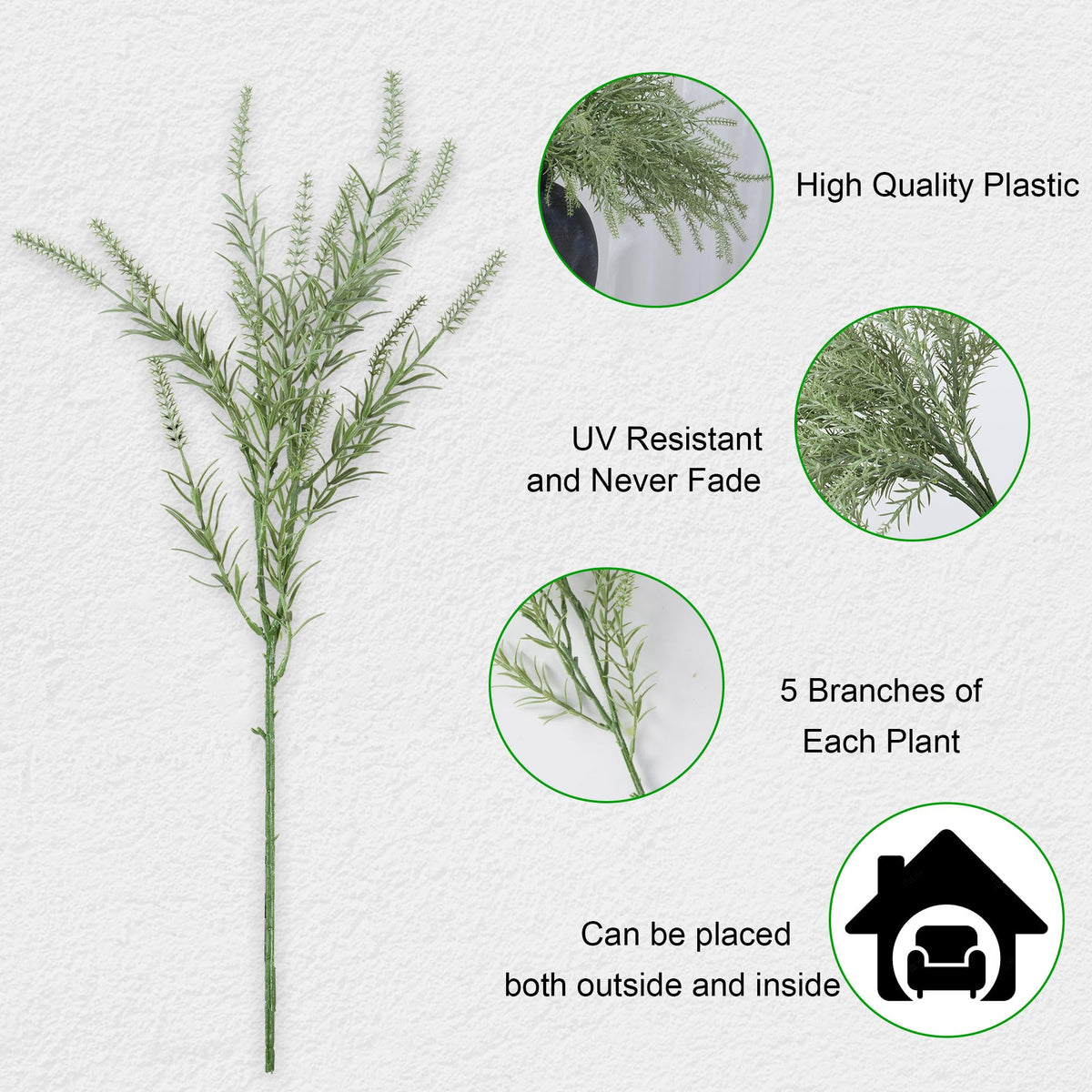 HyeFlora artificial greenery stem provides versatile decor filler