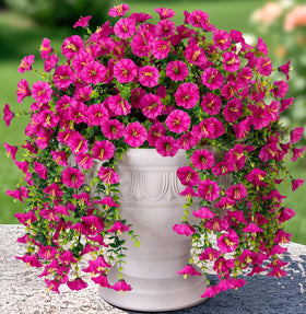 HyeFlora artificial hanging morning glory with eucalyptus for vibrant outdoor decor.