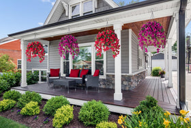 HyeFlora artificial hibiscus basket assembly guide for easy setup.