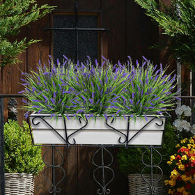 HyeFlora artificial purple flowers, ideal for vibrant balcony accents.
