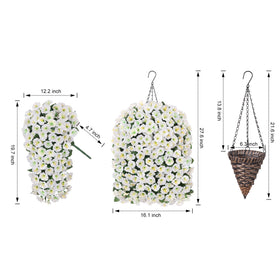Simple 5-minute assembly by placing silk branches in the basket.