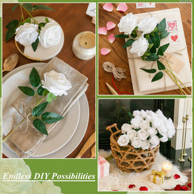 HyeFlora bendable stem roses make shaping centerpieces easy.