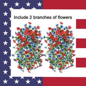 HyeFlora blue faux flowers outdoor hanging add coastal charm and easy maintenance