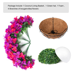 HyeFlora bougainvillea basket details with sturdy chain and coconut liner