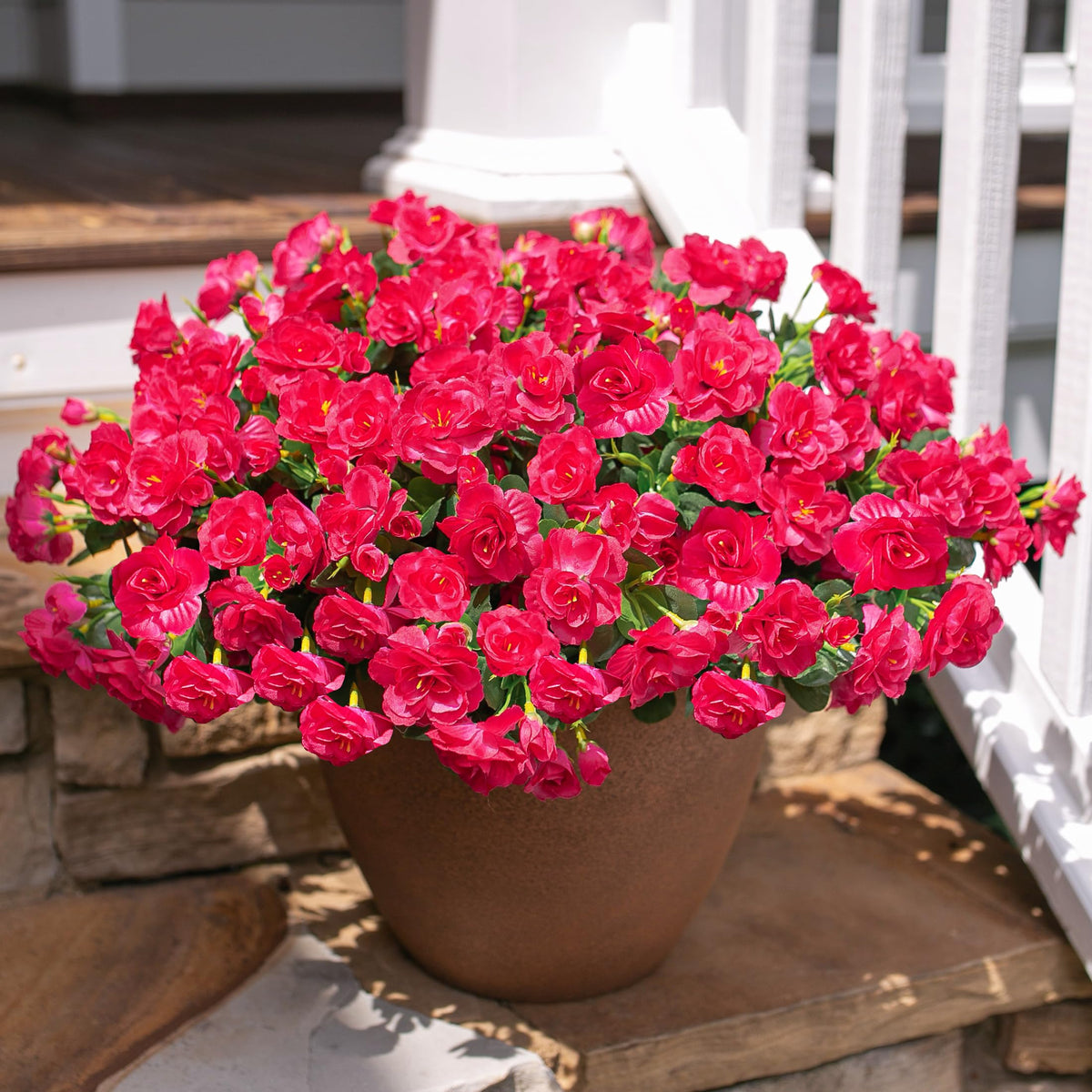 HyeFlora camellia close-up highlights realistic petals and lifelike texture.