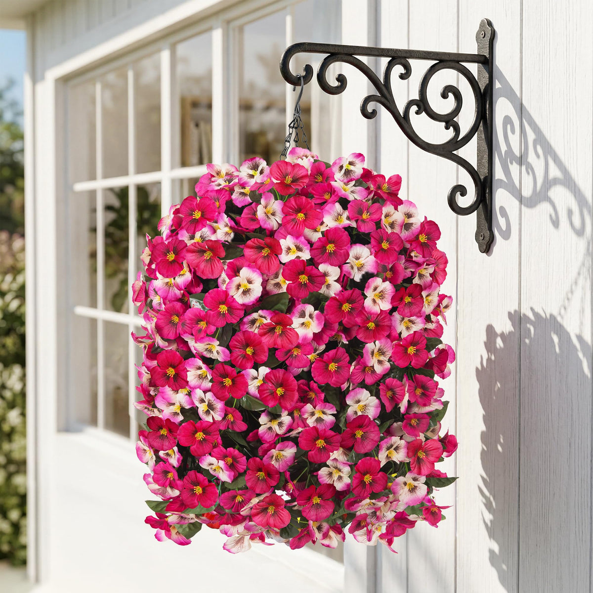 HyeFlora cascading trailing pansies create an instant hanging display