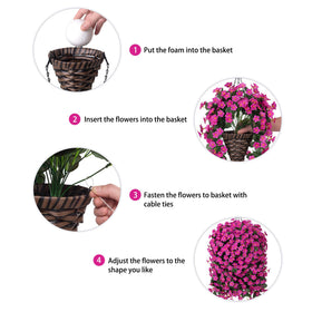 HyeFlora cone-shaped basket assembles in minutes for immediate beauty.
