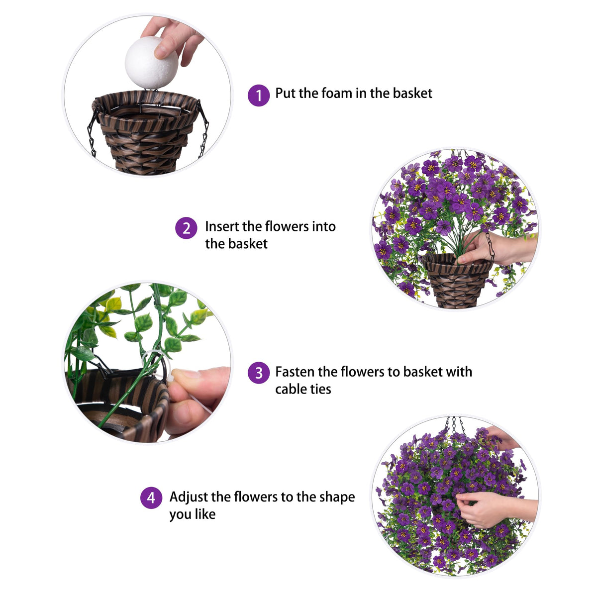 HyeFlora quick five-minute assembly for beautiful outdoor decor.