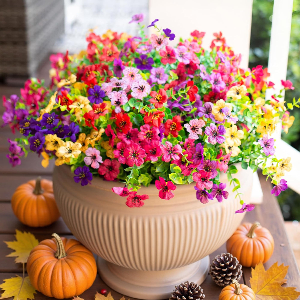 HyeFlora daisy with eucalyptus for porch or indoor decor refresh.