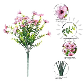 HyeFlora daisy with eucalyptus leaves adds natural greenery to porches.