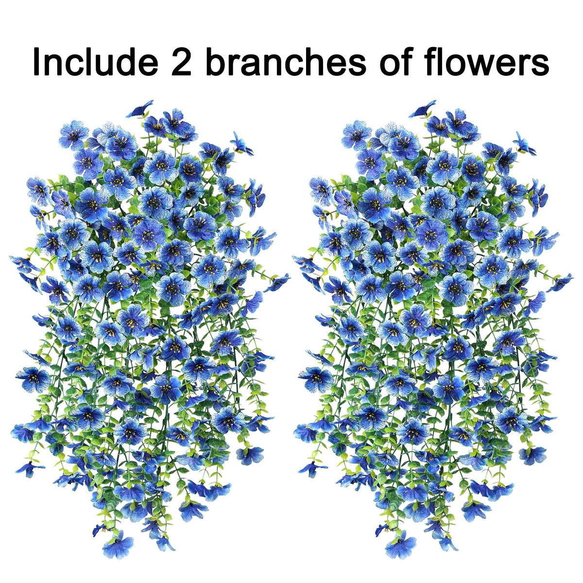 HyeFlora eucalyptus leaves with blue blooms for natural styling.