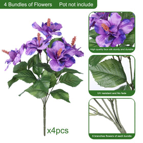 HyeFlora faux hibiscus centerpiece for festive tables.
