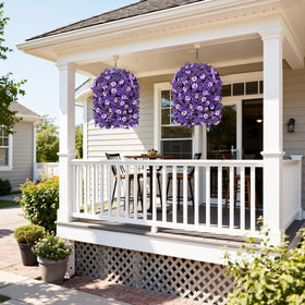 HyeFlora flexible pansy stems create a natural cascade in baskets