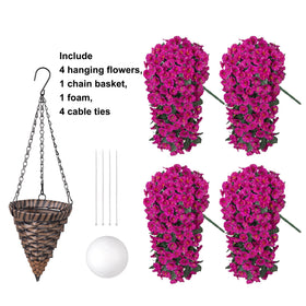 HyeFlora four branch orchid display adds lifelike greenery to gardens or balconies