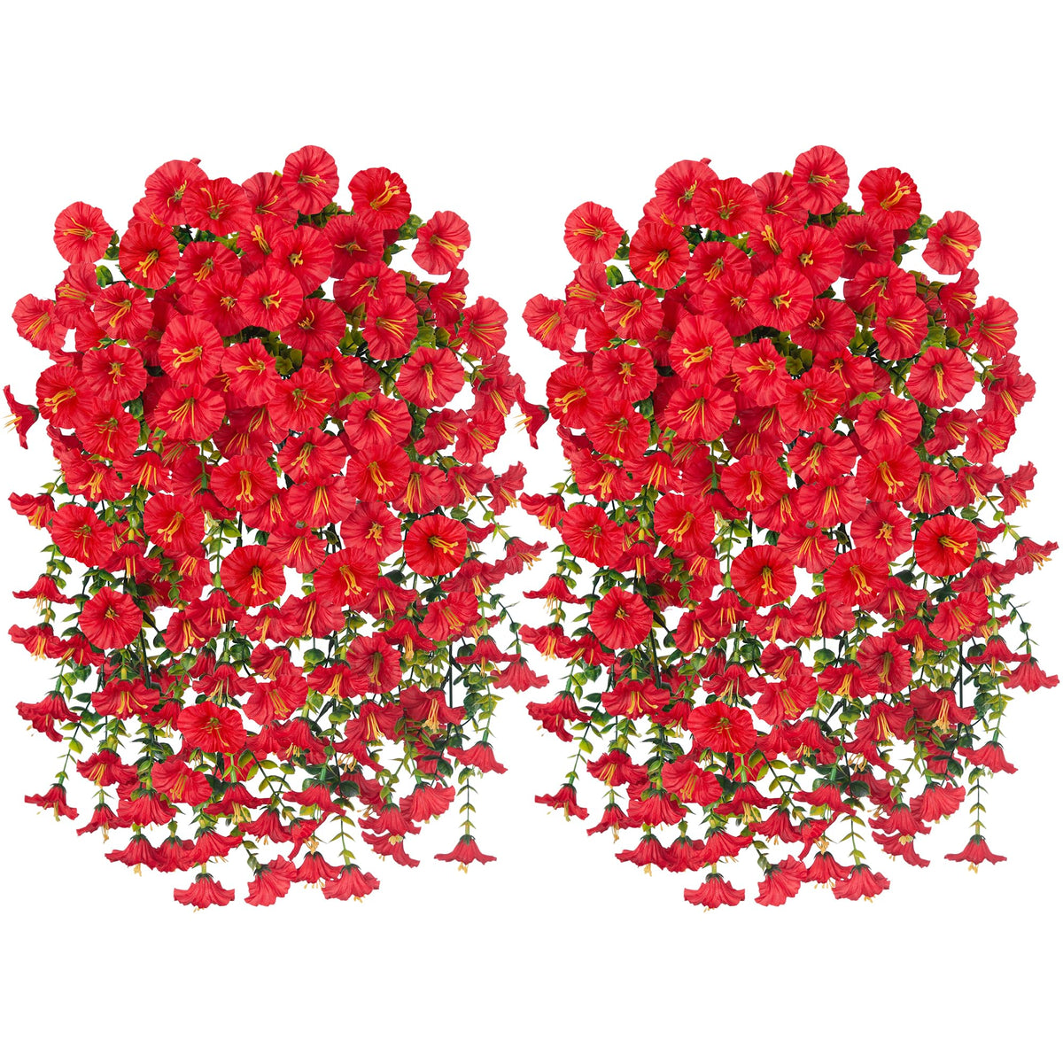 HyeFlora front door display with red blooms for welcome.