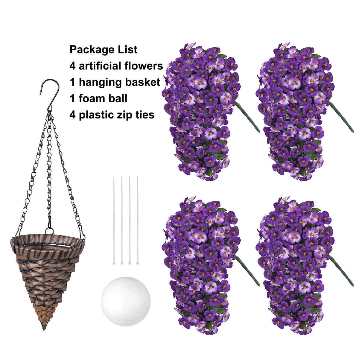 HyeFlora front-door decor pansies perfect for patios, decks, or fences