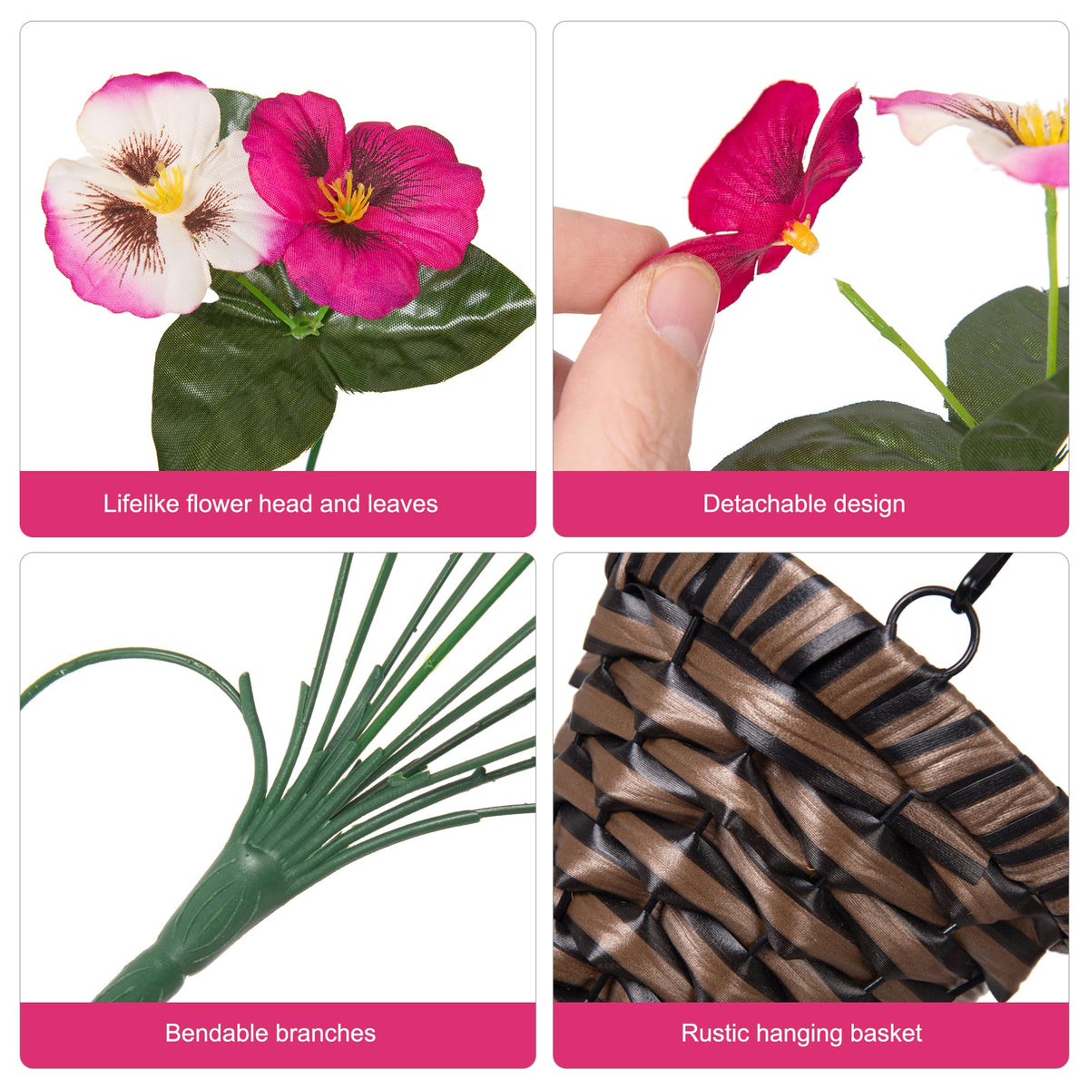 HyeFlora front door porch decor idea featuring cascading pansies