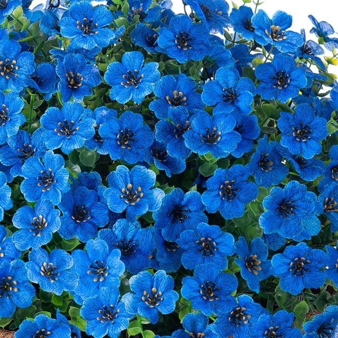 HyeFlora full floral display in blue adds instant curb appeal