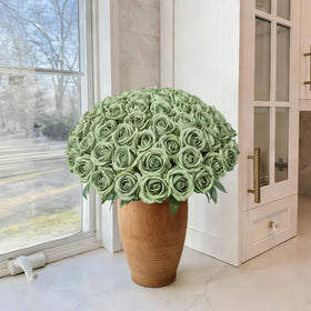 HyeFlora green roses for table arrangements and garlands