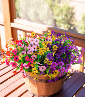 HyeFlora greenery bundles create a lush low-maintenance window box display.