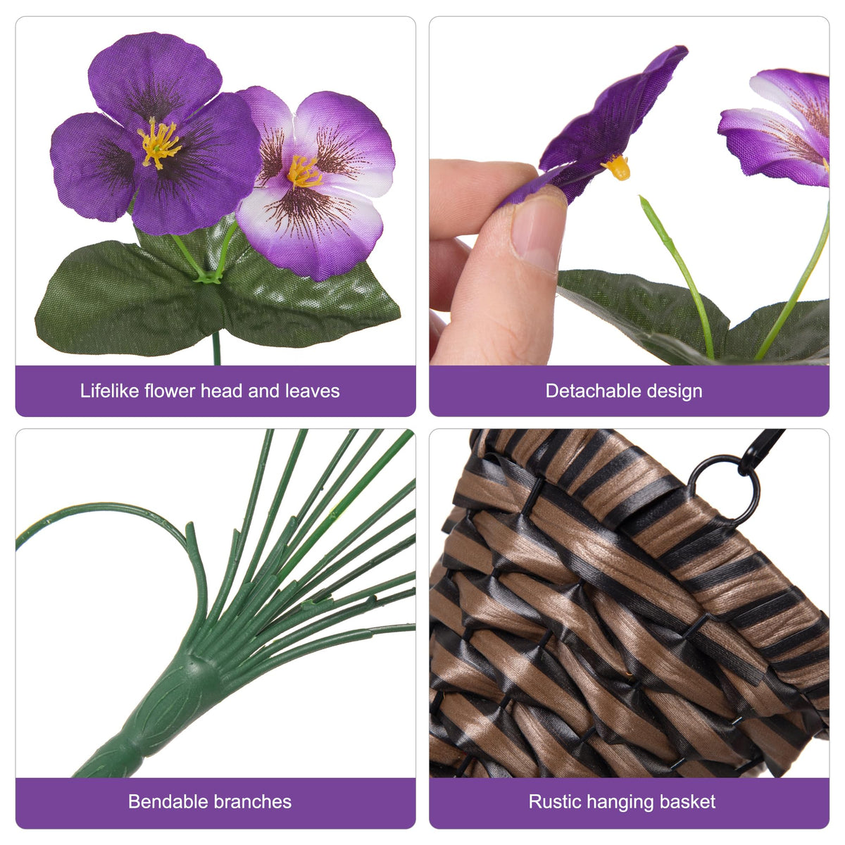 HyeFlora hanging basket with chain showcasing easy front-door decoration