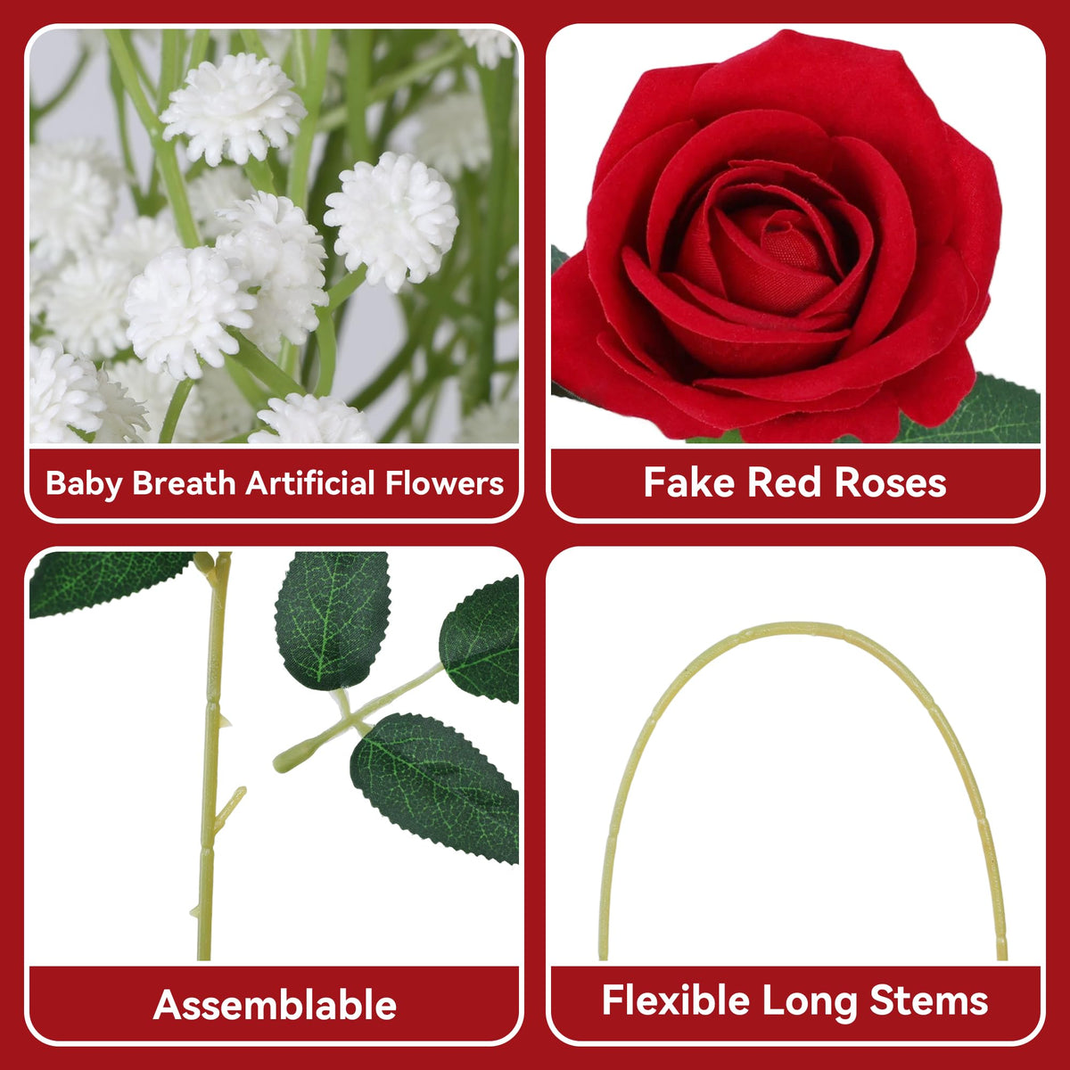 HyeFlora home decor roses brighten desks and shelves