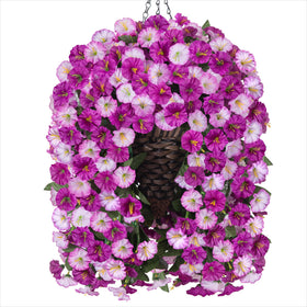 HyeFlora lifelike greenery in a cone basket creates instant indoor-outdoor appeal.