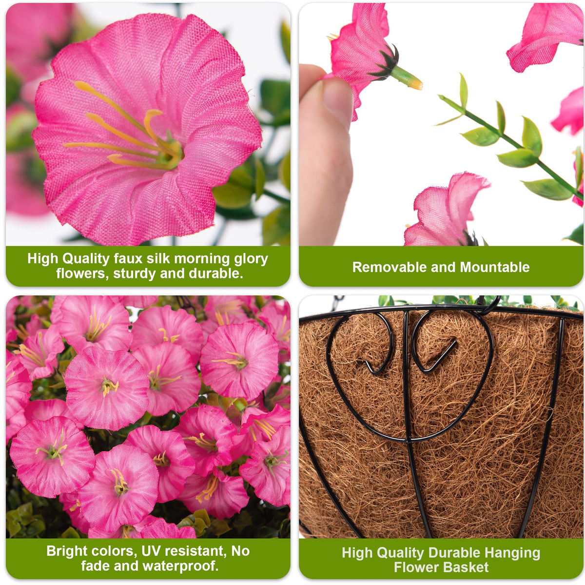 Low-maintenance HyeFlora hanging flowers for easy care
