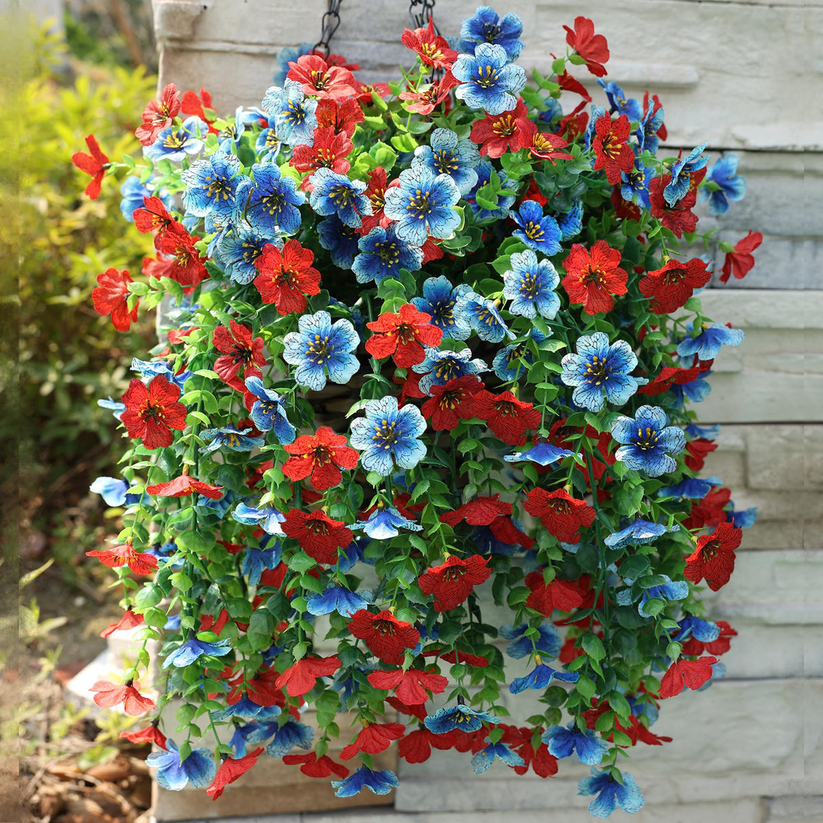 HyeFlora lush outdoor view with artificial blooms brightening your garden or balcony