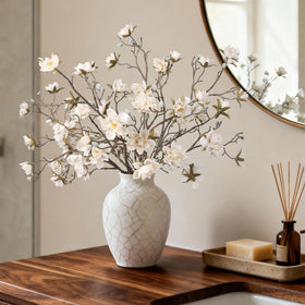 Hyeflora artificial magnolia branches with buds mimic fresh flowers.