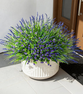 HyeFlora monkey grass faux plant adds lush texture to porches and window boxes.