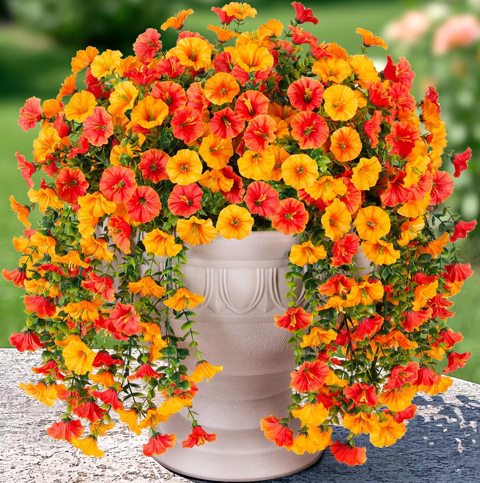 HyeFlora 2-piece morning glory vines for outdoor walls, UV resistant and vibrant.