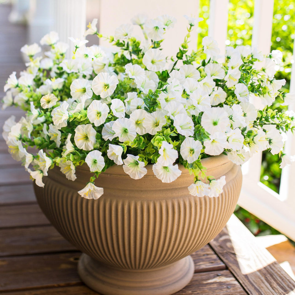 HyeFlora outdoor morning glory bundles add realistic curb appeal to porches.
