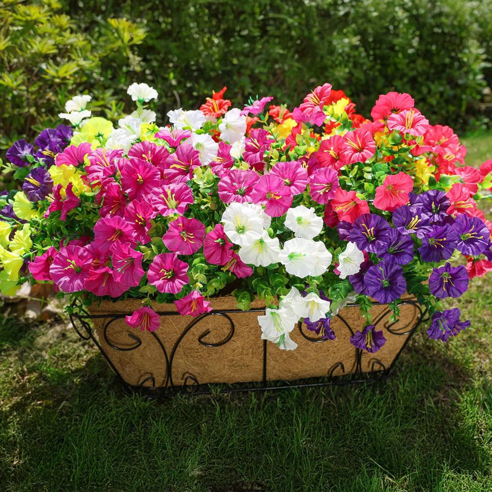 HyeFlora purple morning glory outdoor bundle for porch decor with UV resistance