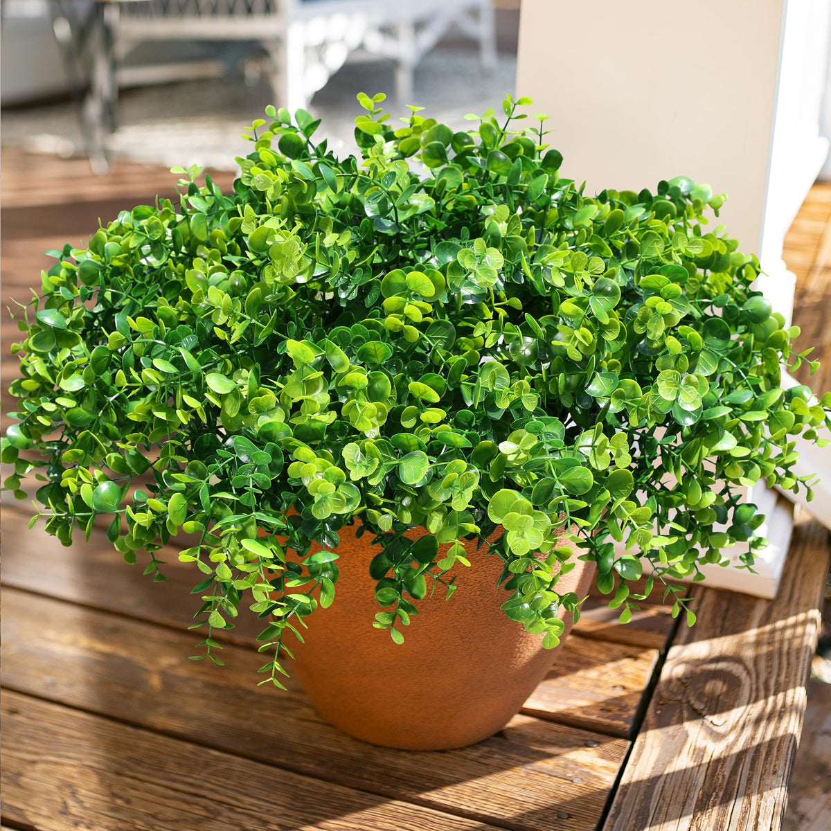 HyeFlora outdoor eucalyptus branch 14in for durable patio decor