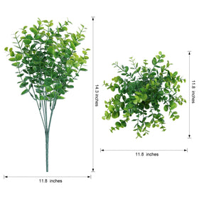 HyeFlora outdoor fake plants eucalyptus bundle for planters