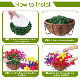 HyeFlora hanging baskets are ideal for weddings and events.