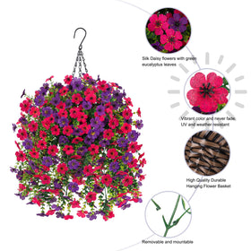 HyeFlora outdoor hanging basket on patio for inviting curb appeal