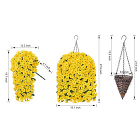Hyeflora outdoor hanging planter on porch, weather-ready and maintenance-free.